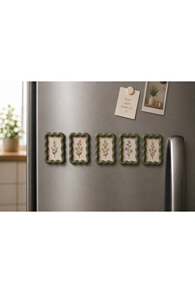 3DRisen Kişiye Özel Dalgalı Çerçeve Magnet Seti | Wavy Minimalist Magnet