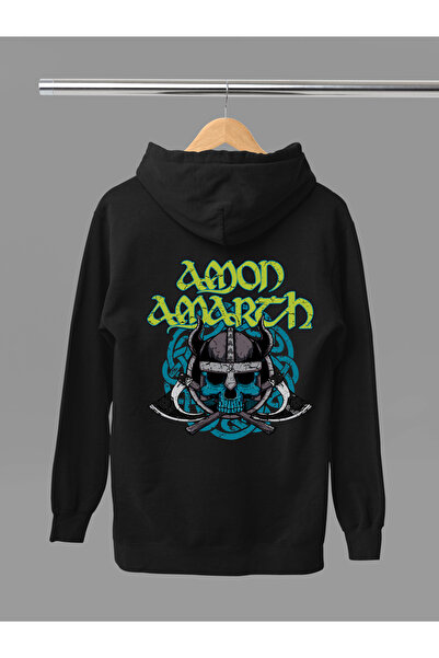 MAGORS Amon Amarth Printed Cotton Long Sleeve 3-Yarn Hooded Rock Sweatshirt