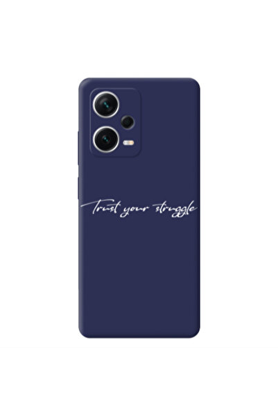 Other Xiaomi Poco X5 Trust your struggle Dark blue Colored Silicone TPU Θήκη