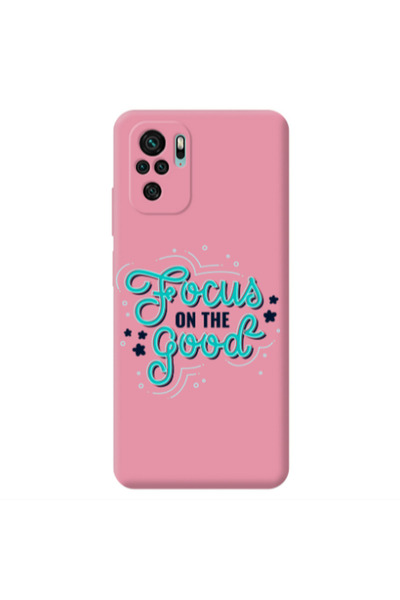 Other Xiaomi Redmi Note 10S Focus On The Good Pink Colored Silicone TPU Θήκη