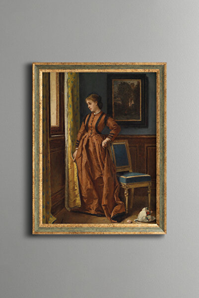 epiqart Parisian Woman - Vintage Patterned Painting - Slim Model