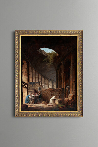 epiqart Monk in the Colosseum - Vintage Patterned Painting - Fine Model