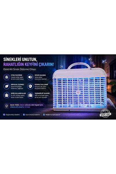 YEB Mavi LED Işıklı Elektrikli Sinek Öldürücü