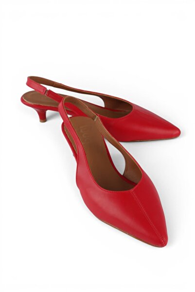 luuq shoes Harmony Genuine Leather Open-Back Heeled Shoes