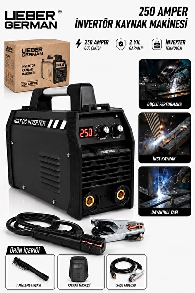 Lieber German IGBT 250 Amper Dijital Çift Kartlı İnvertör Kaynak Makinesi
