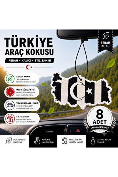 Freeyez Taraftar Araç Kokusu 8' li paket – Siyah Beyaz Oto Araç Kokusu | Araç...