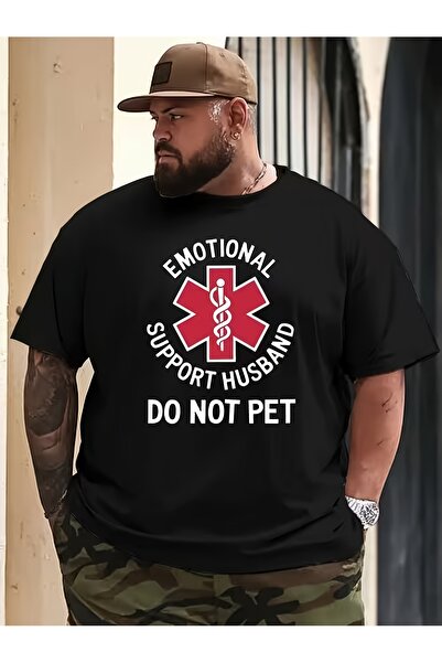 212Wear Emotional Support Letter Print Men'S T-Shirt, Street Cool, Summer Cho...