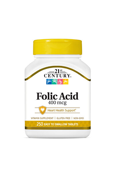 21st Century Acid Folic 400 mcg, 250 Comprimate