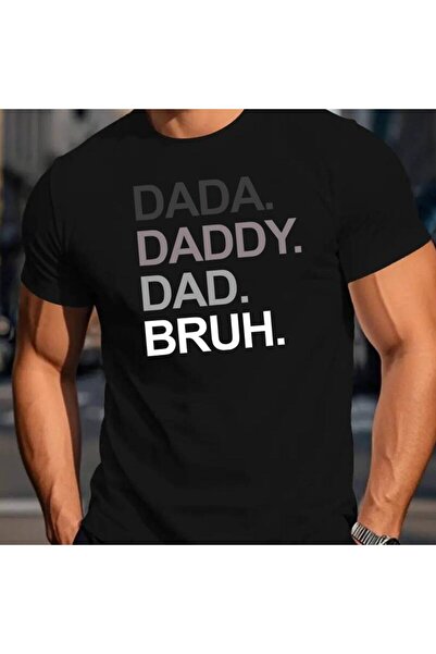 212Wear تي شيرت مطبوع عليه حروف DADA DADDY DAD BRUH، قميص كاجوال بأكمام قصيرة...