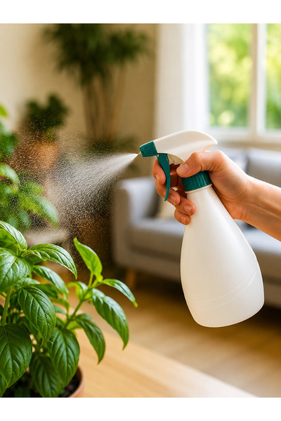 B&D Plant Mister Spray Bottle, 1 Liter, White and Green, Trigger Sprayer