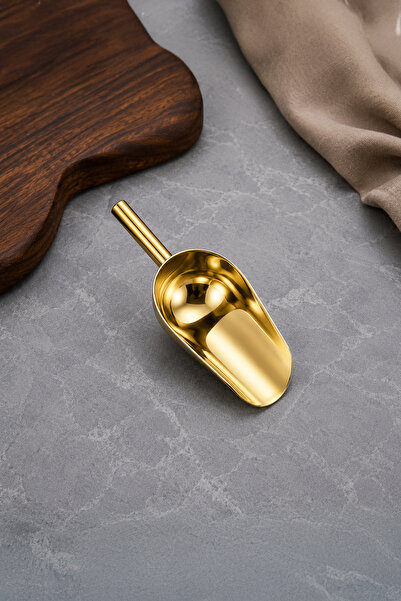 Vadi Gold Stainless Steel Scoop Shovel Spice Container Sugar Flour Coffee Ser...