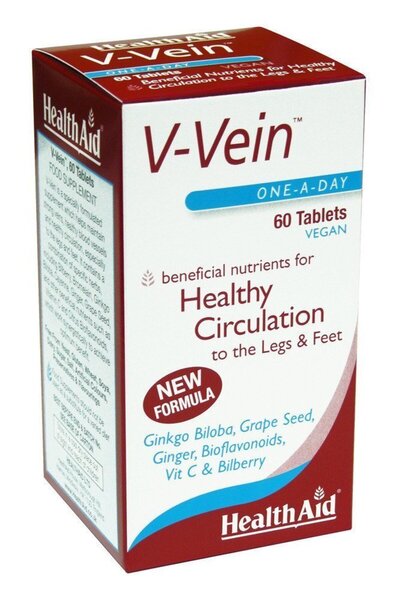 Health Aid V-Vein, Ξεκούραστα &amp; Υγιή Πόδια, 60tabs