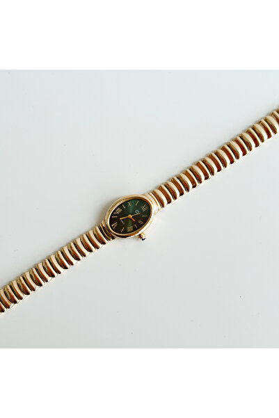Boise Atelier Lunven Gold-Green Watch | Saat