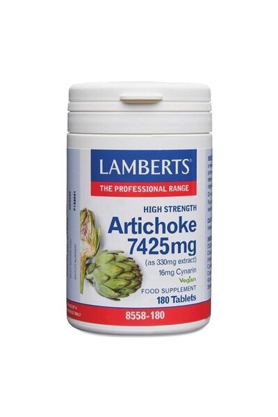 Lamberts Artichoke 7425 mg Διατροφικό Συμπλήρωμα με Εκχύλισμα Αγκινάρας 180 δ...