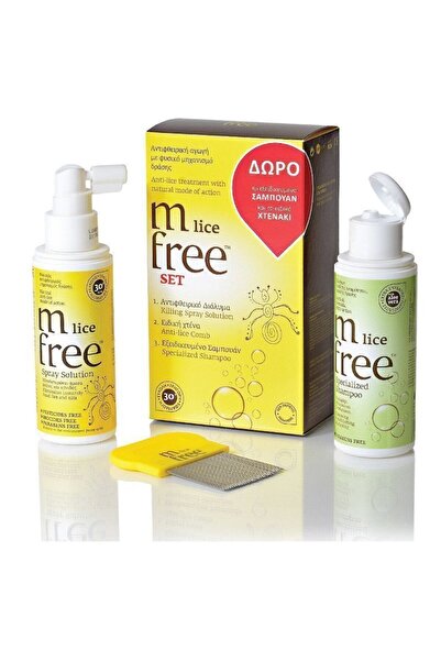 M-FREE Lice Promo Set ( Spray Solution 100ml + Prevent Spray 100ml ),Αντιφθει...