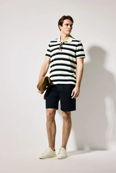 DeFacto Relax Fit Bermuda Navy Blue Men's Shorts E1255Ax/Nv64
