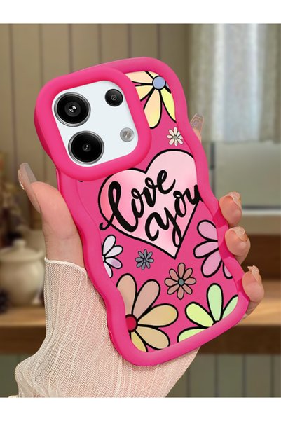 Hontinga Redmi Note 13 Pro 5g Compatible Case with Camera Protection Red Sili...