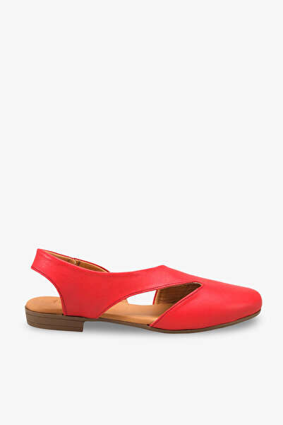 İNNABUTİKK Valenza Women's Genuine Leather Casual Shoes - Red