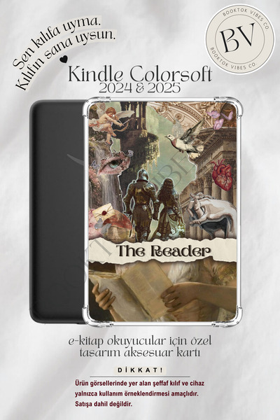 BookTok Vibes Co. Vintage Reader Temalı Insert - Kindle ve Kobo E-Kitap Okuyu...