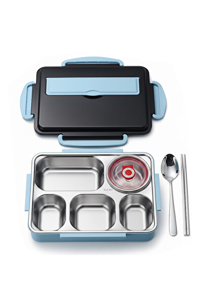 STAR BABiES Food Grade 304 Stainless Steel Bento Lunch Box with 5 Compartment...