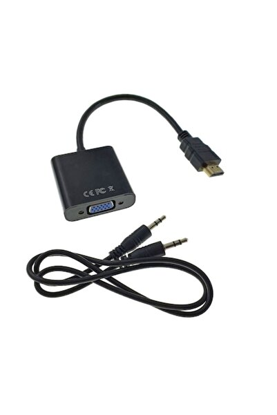 OEM Adaptor convertor HDMI tată la VGA mamă, cu cablu de 15 cm și cablu audio...
