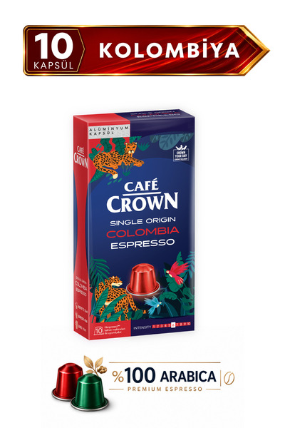 Cafe Crown Single Origin Kolombiya Kapsül Kahve 10 adet * 5,2gr ( Nespresso U...