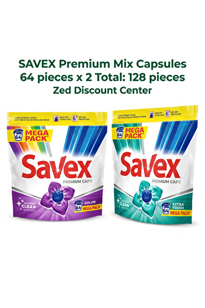 SAVEX Capsule Mix Premium 64 bucăți x 2 Total: 128 bucăți