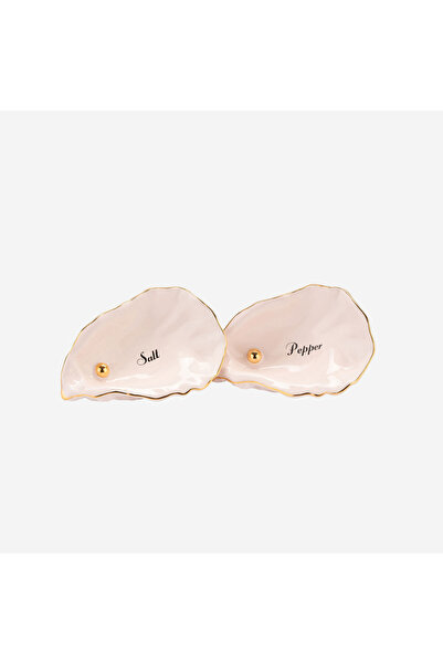 YVONNE ELLEN Animals Oyster Shaped White Dolomite Snack Bowl 12.5X8.5X3 cm