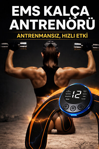 xolo EMS Kalça Antrenörü Şarjlı Hip Trainer Kas Uyarım Cihazı 8 Modlu Kalça P...