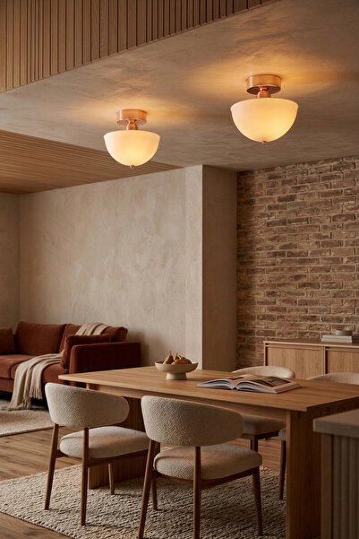 Modelight Roma Plafonyer Avize - Modern Retro Tavan Aydınlatması - Salon, Yat...