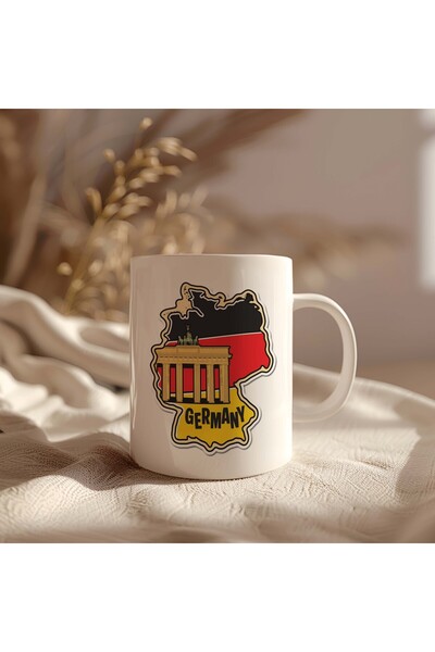 BB TRADE White Ceramic Printed Mug Cup 330ml with German Design