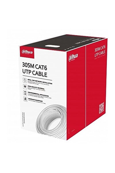 DAHUA Pfm922I-6Un-C 305 Meter U/Utp 23Awg Cca White Color Cat6 Cable