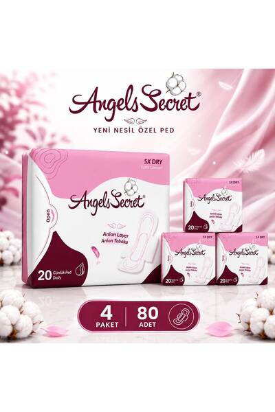 Angels Secret Günlük Ultra İnce pamuksu Anyonlu Hijyenik Ped