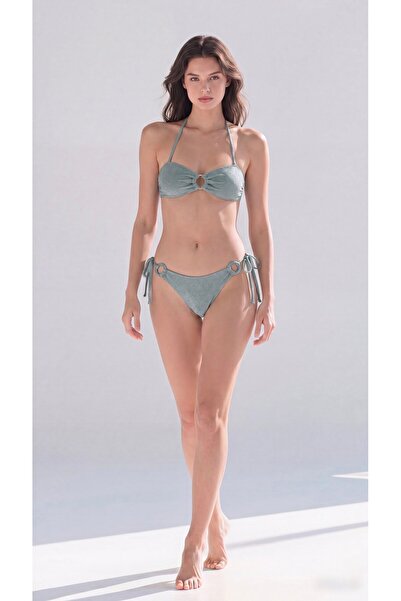 AYS Sleepwear AYS Luna Halka Detaylı Straplez Bikini Takımı