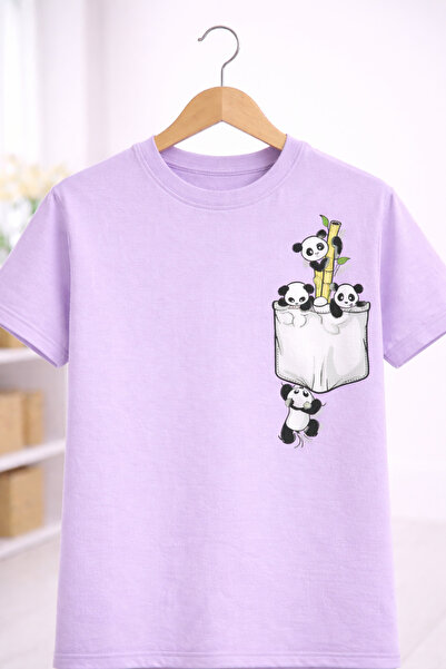 cc collection تي شيرت مطبوع عليه باندا للأطفال، تي شيرت مريح للاستخدام اليومي...