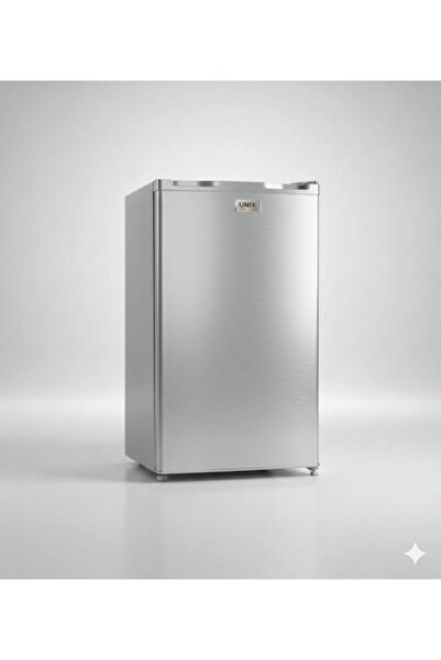 unix Single-Door Office Refrigerator, 3 Cubic Feet, 86 Liters Capacity, Silve...