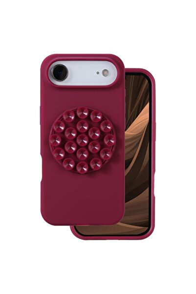 OEM Θήκη Σιλικόνης Στικ με Βεντούζες, Βυσσινί (iPhone 17 Air)