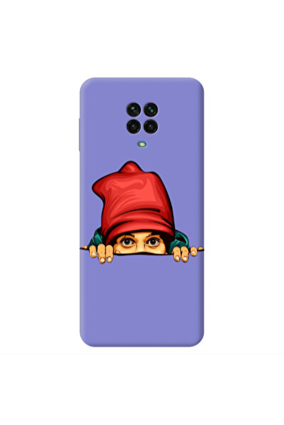 Other Xiaomi Redmi Note 9 Pro Hidden Girl Purple Colored Silicone TPU Θήκη
