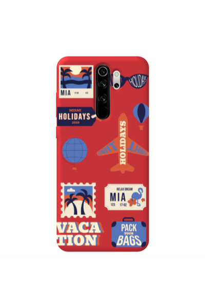 Other Xiaomi Redmi Note 8 Pro Vacation Red Colored Silicone TPU Θήκη