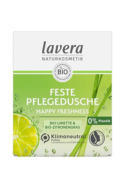 Lavera Gel de dus solid cu lime bio si lemongras bio Happy Freshness