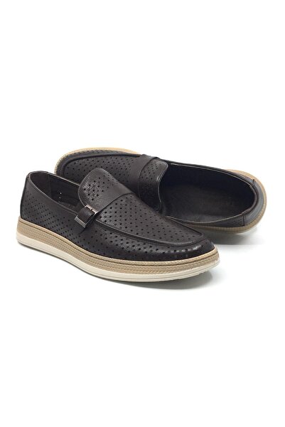 Taşpınar Ayakkabı 100% Genuine Leather Orthopedic Men's Comfortable Summer Mo...