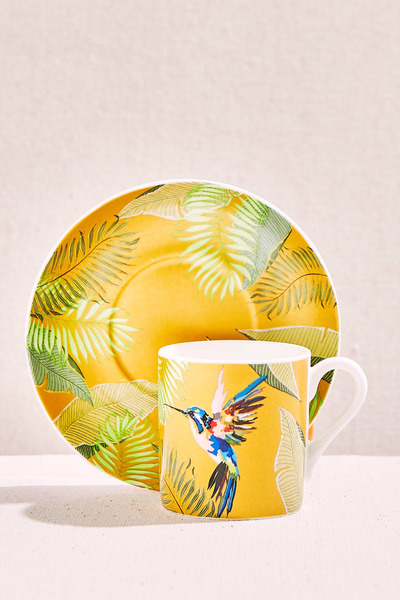 Paşabahçe Hummingbird Porcelain Espresso Cup, Espresso Cup, 1 Piece