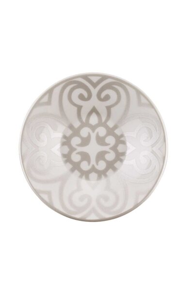 Paşabahçe Yonca Porcelain Tea Plate Silver, Tea Plate, 1 Piece