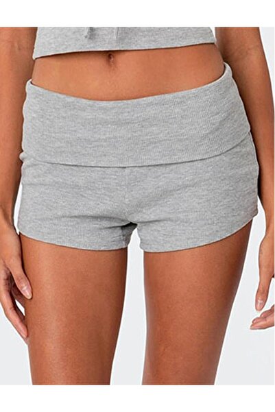 vanilkie Waist Foldable Detailed Short Sports Shorts