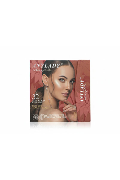 ANYLADY 32 Color Eyeshadow Highlighter Palette Makeup Set Box Blush Eyebrow P...