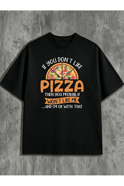 1001 Line 1 قطعة تي شيرت رجالي بطباعة جرافيكية مضحكة بعبارة "Pizza Quote" بأك...