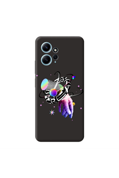 Other Xiaomi Redmi Note 12 4G Y2k Black Colored Silicone TPU Θήκη