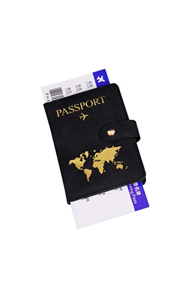Beypa Ticaret Pasaport Kılıfı Desenli-Tokalı