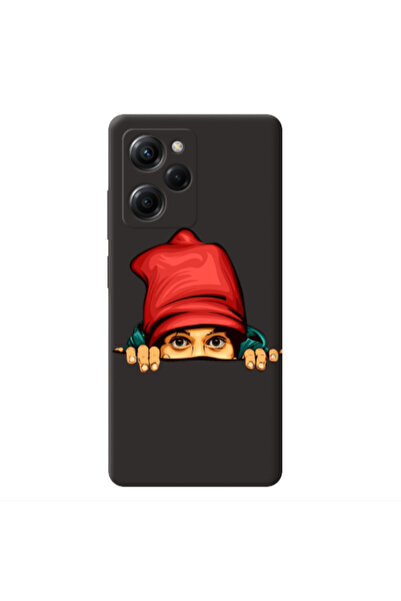 Other Xiaomi Poco X5 Pro Hidden Girl Black Colored Silicone TPU Θήκη