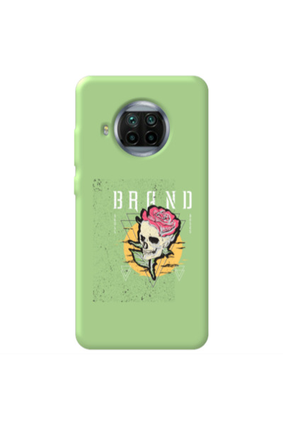 Other Xiaomi Mi 10T Lite Skull Roses Light Green Colored Silicone TPU Θήκη